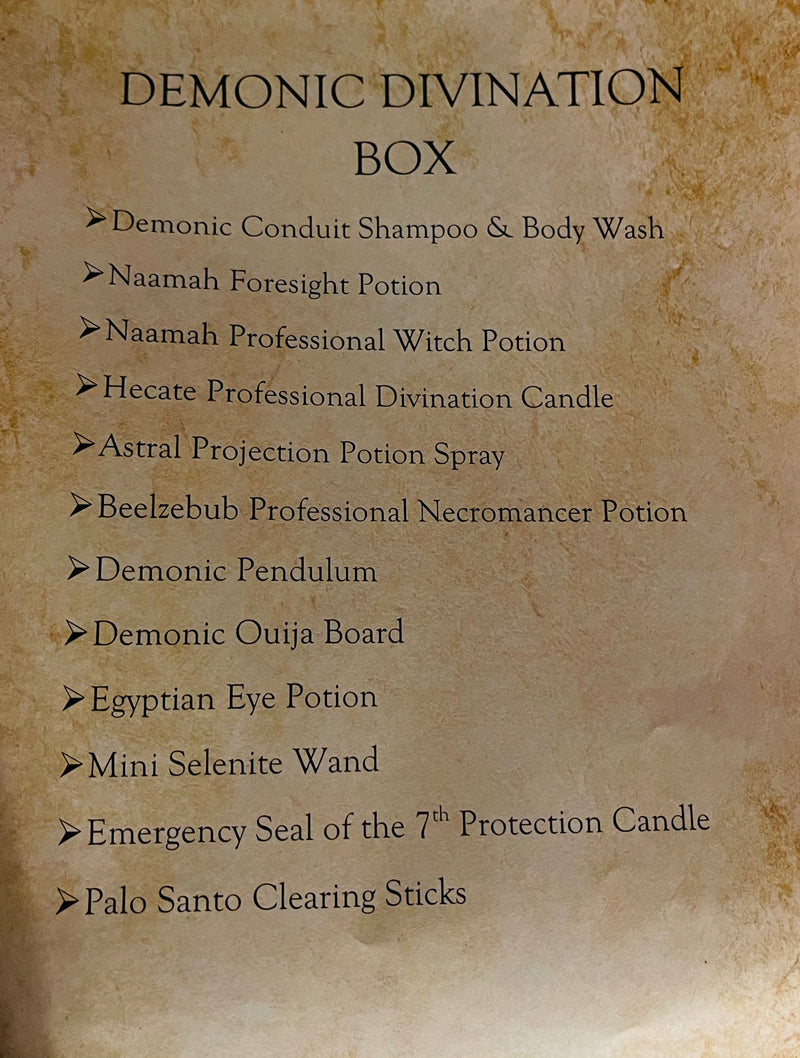 Professional Demonic Divination Box